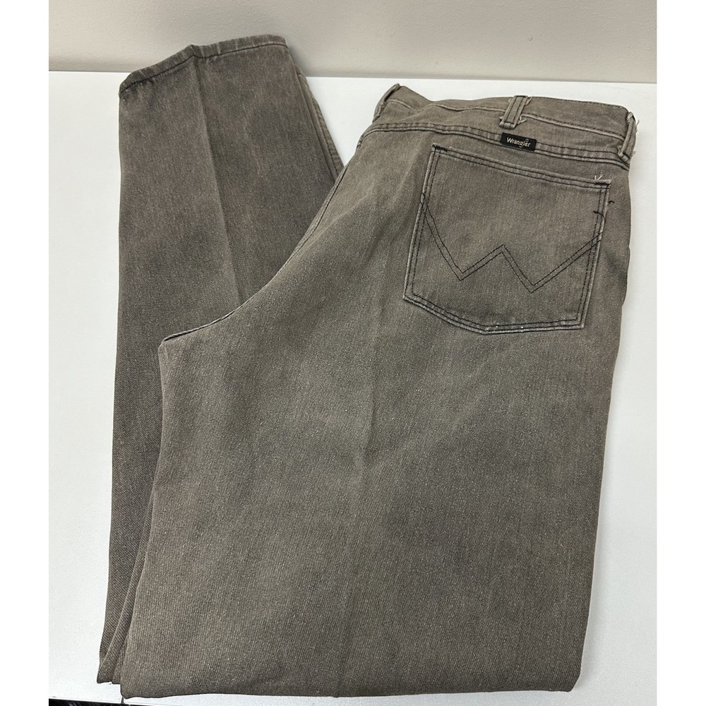 Vtg WRANGLER Western Cowboy Rodeo Faded Black Gray Denim Jeans 38 x 32 NEW NOS